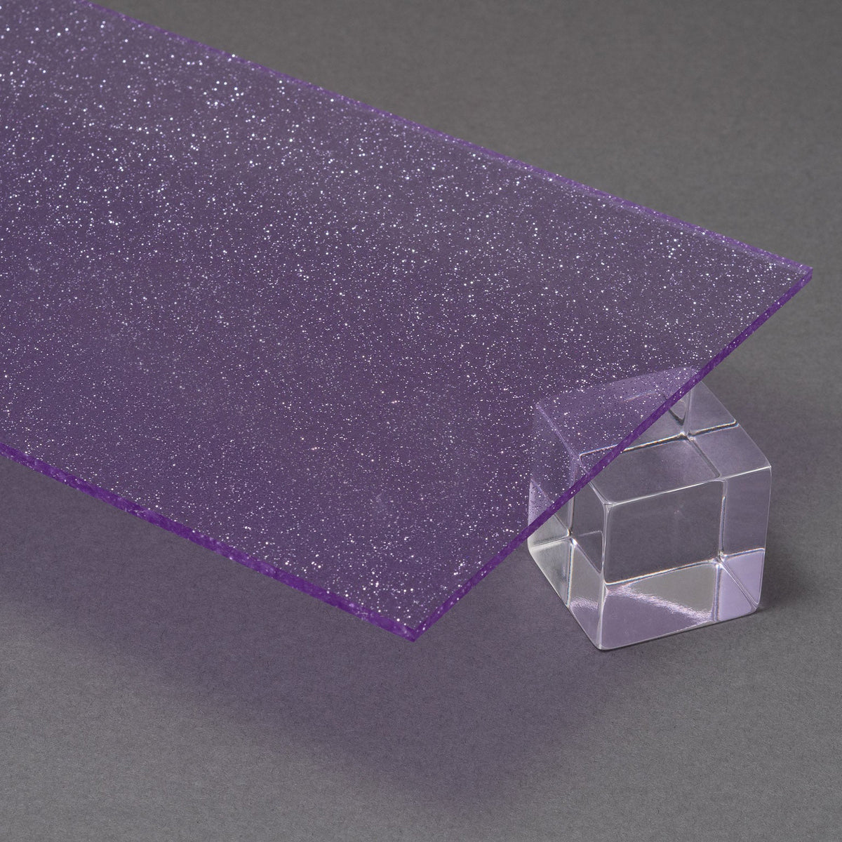 S107 Midtown Purple Shimmer Acrylic Plexiglass Sheet, Top view - Canal Plastics Center