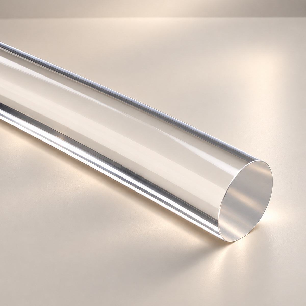 Clear colorless acrylic round rod - Canal Plastics Center