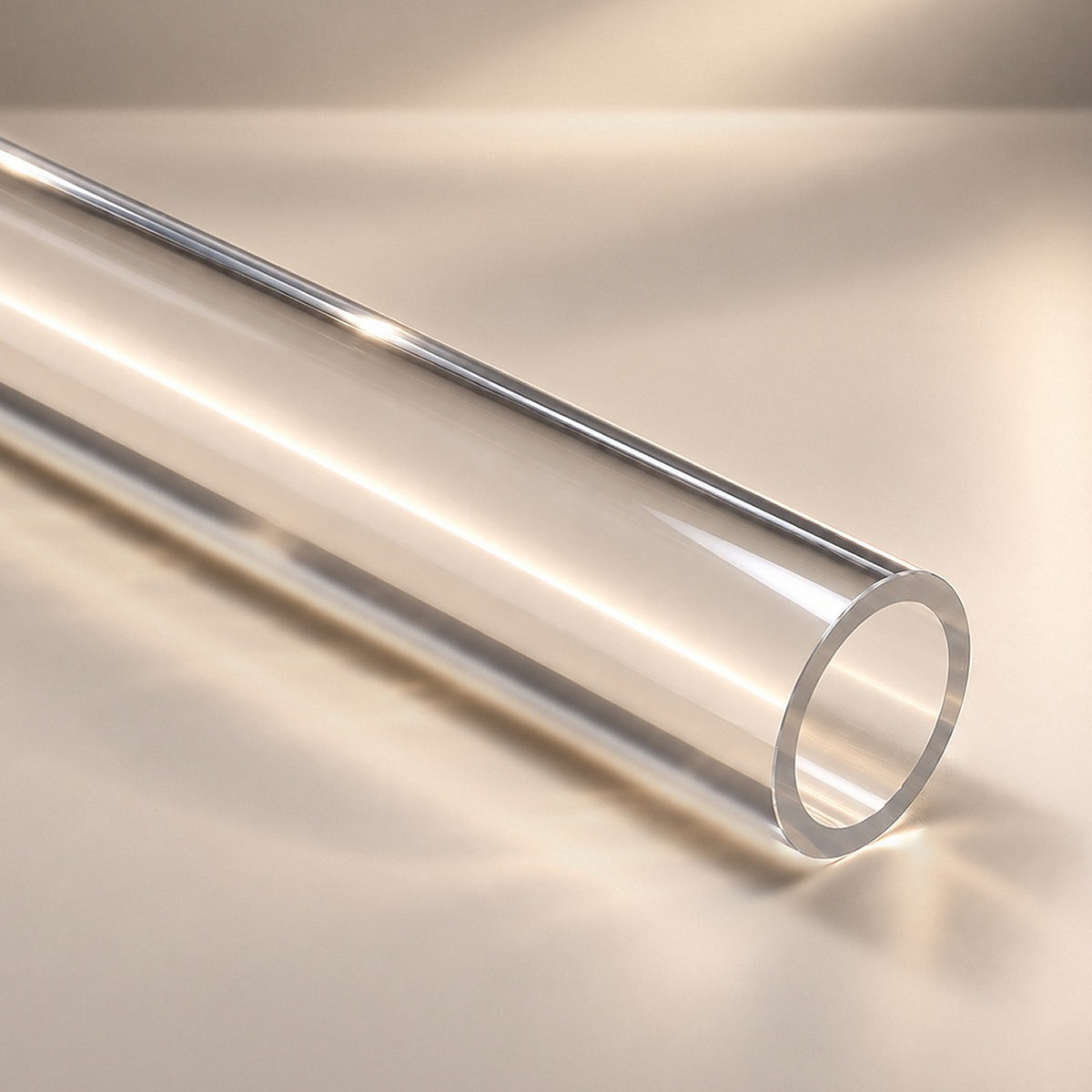 Clear colorless acrylic round tube - Canal Plastics Center