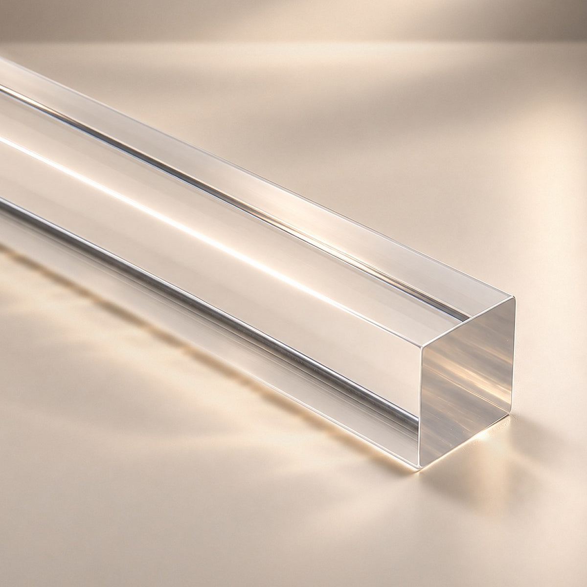 Clear colorless acrylic square rod - Canal Plastics Center