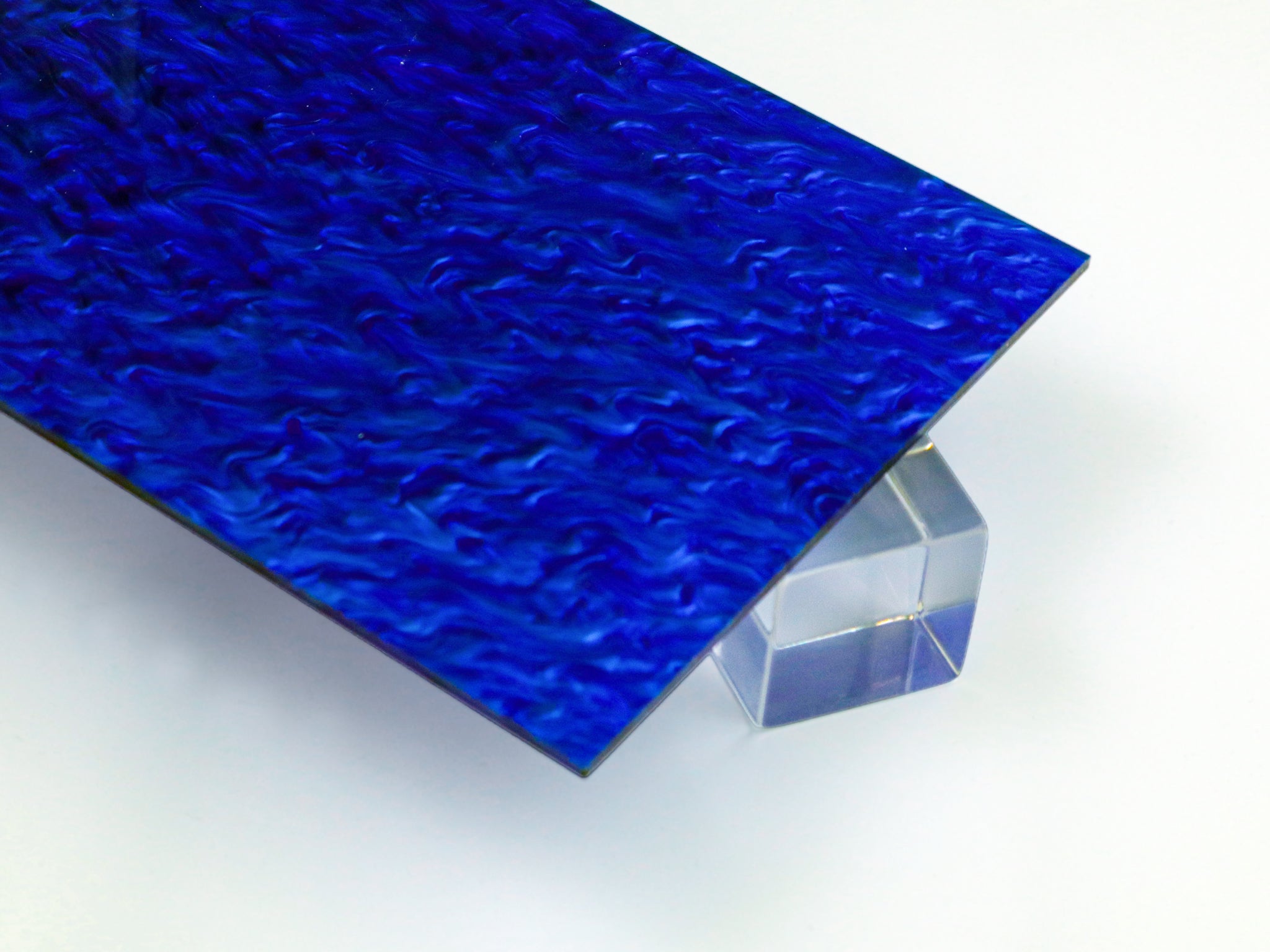 P018 Cobalt Pearl Acrylic Plexiglass Sheet, Top view - Canal Plastics Center