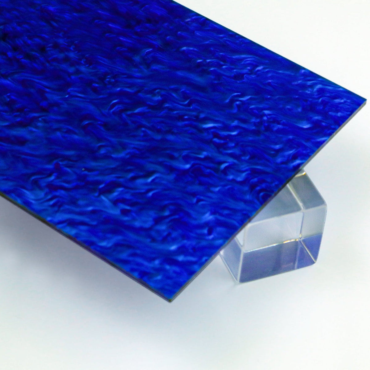 P018 Cobalt Pearl Acrylic Plexiglass Sheet, Top view - Canal Plastics Center