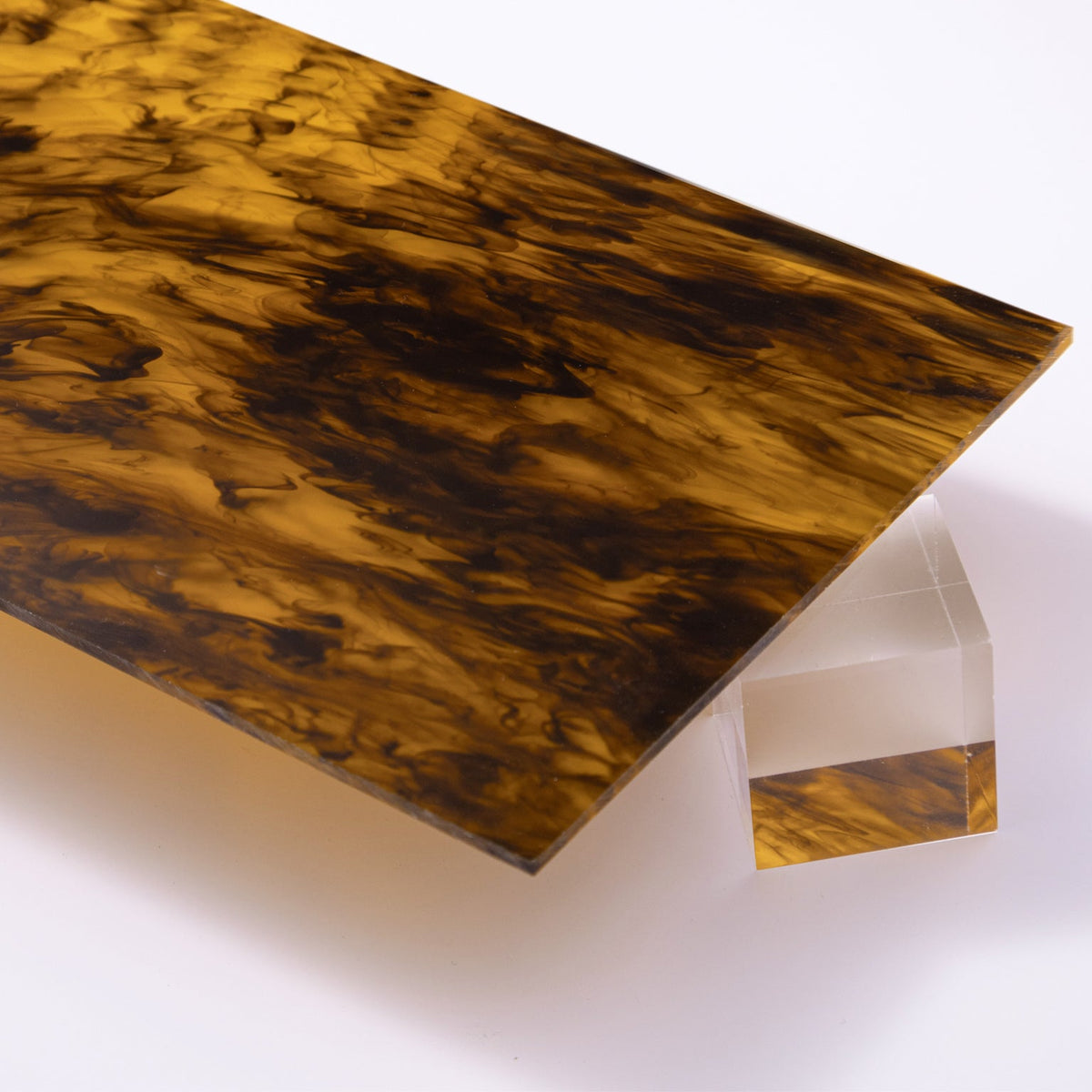 Cognac Tortoise Shell Acrylic Plexiglass Sheet, Top view - Canal Plastics Center