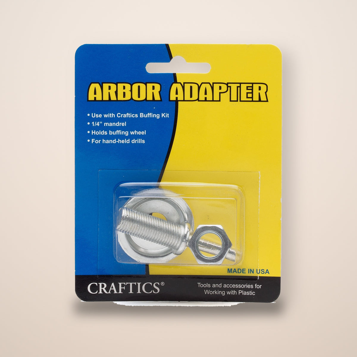 Craftics arbor adapter in package - Canal Plastics Center