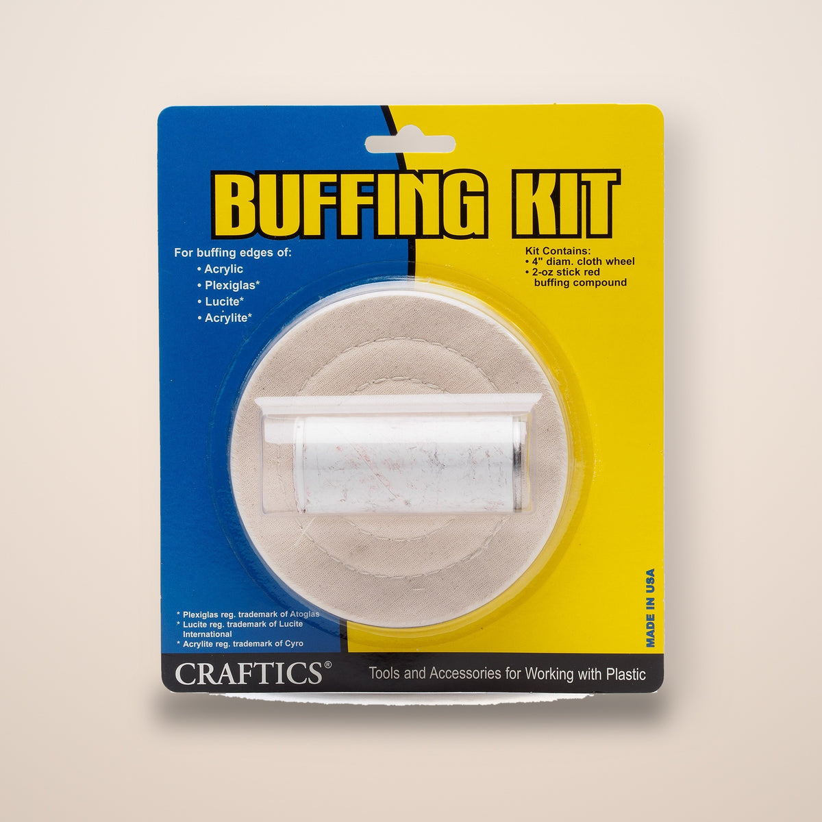 Craftics buffing kit in package - Canal Plastics Center