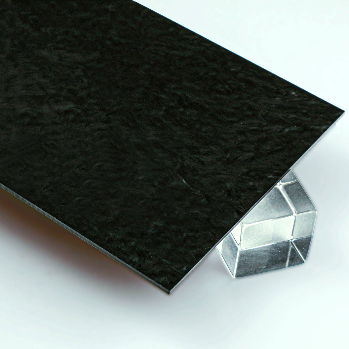 P016 Gotham Black Pearl Acrylic Plexiglass Sheet, Top view - Canal Plastics Center