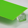 Green Neon Translucent Acrylic Plexiglass Sheet, color 635, Top view - Canal Plastics Center