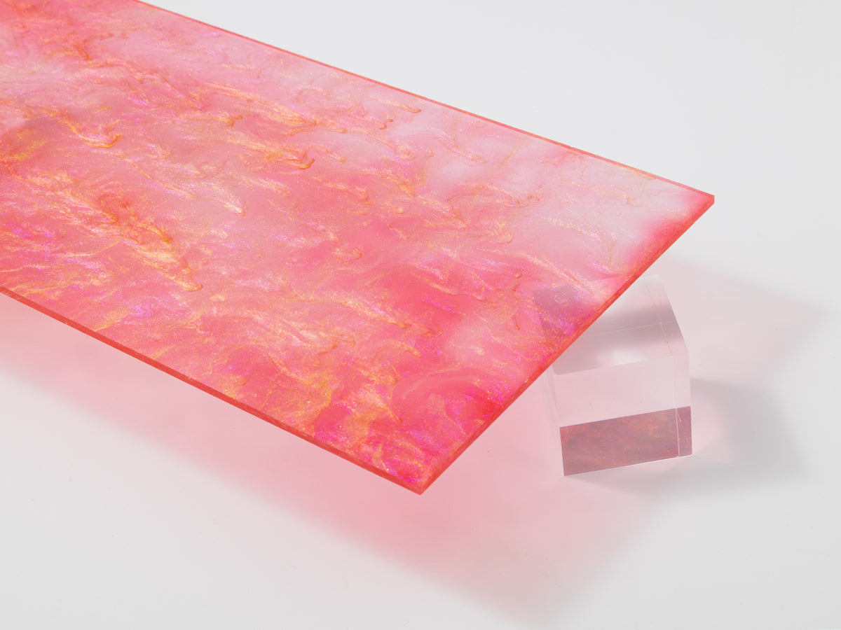 Hibiscus Pink Shimmer Acrylic Sheet