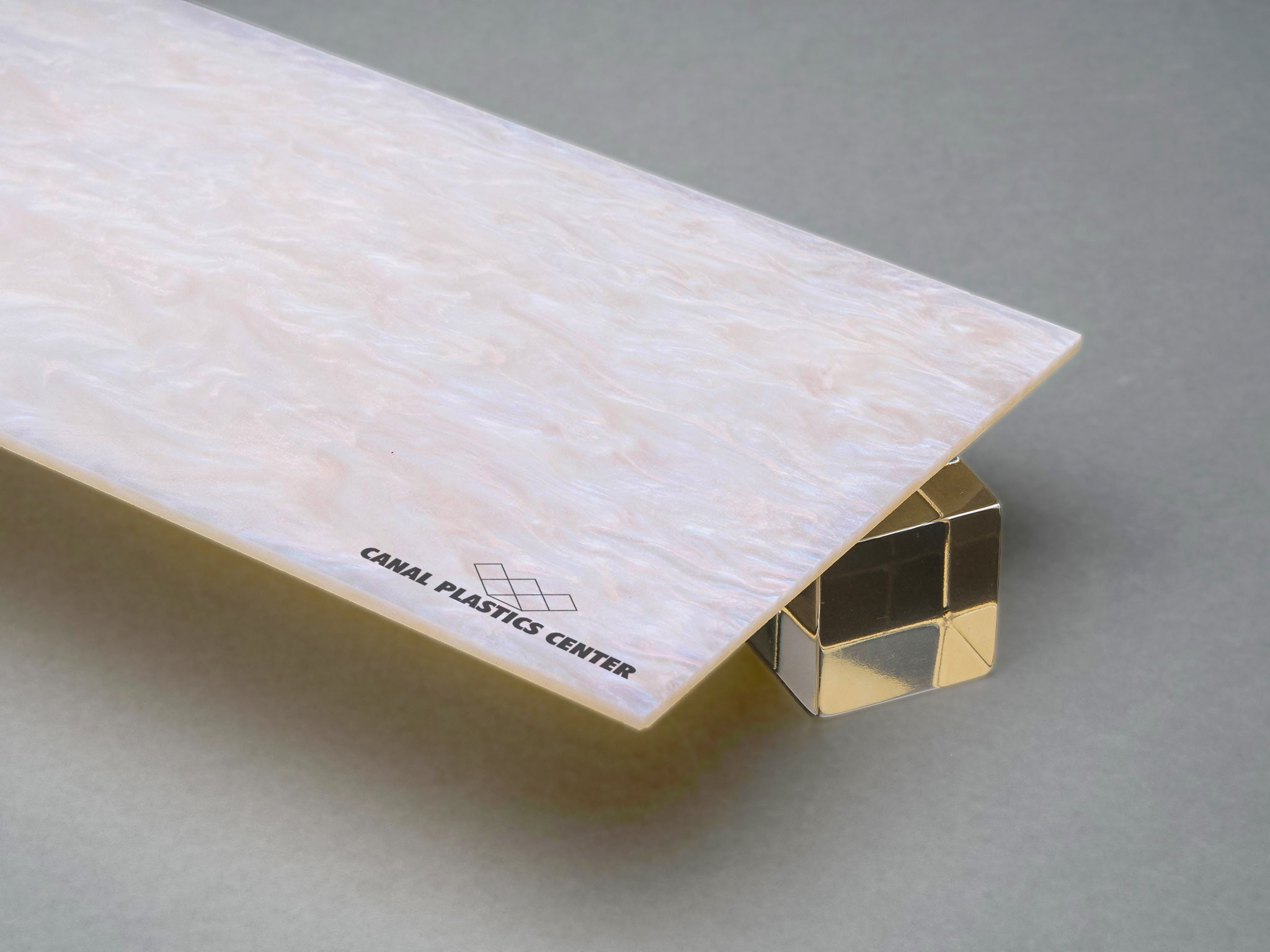 Iridescent White Pearl Acrylic Plexiglass Sheet, Top view - Canal Plastics Center