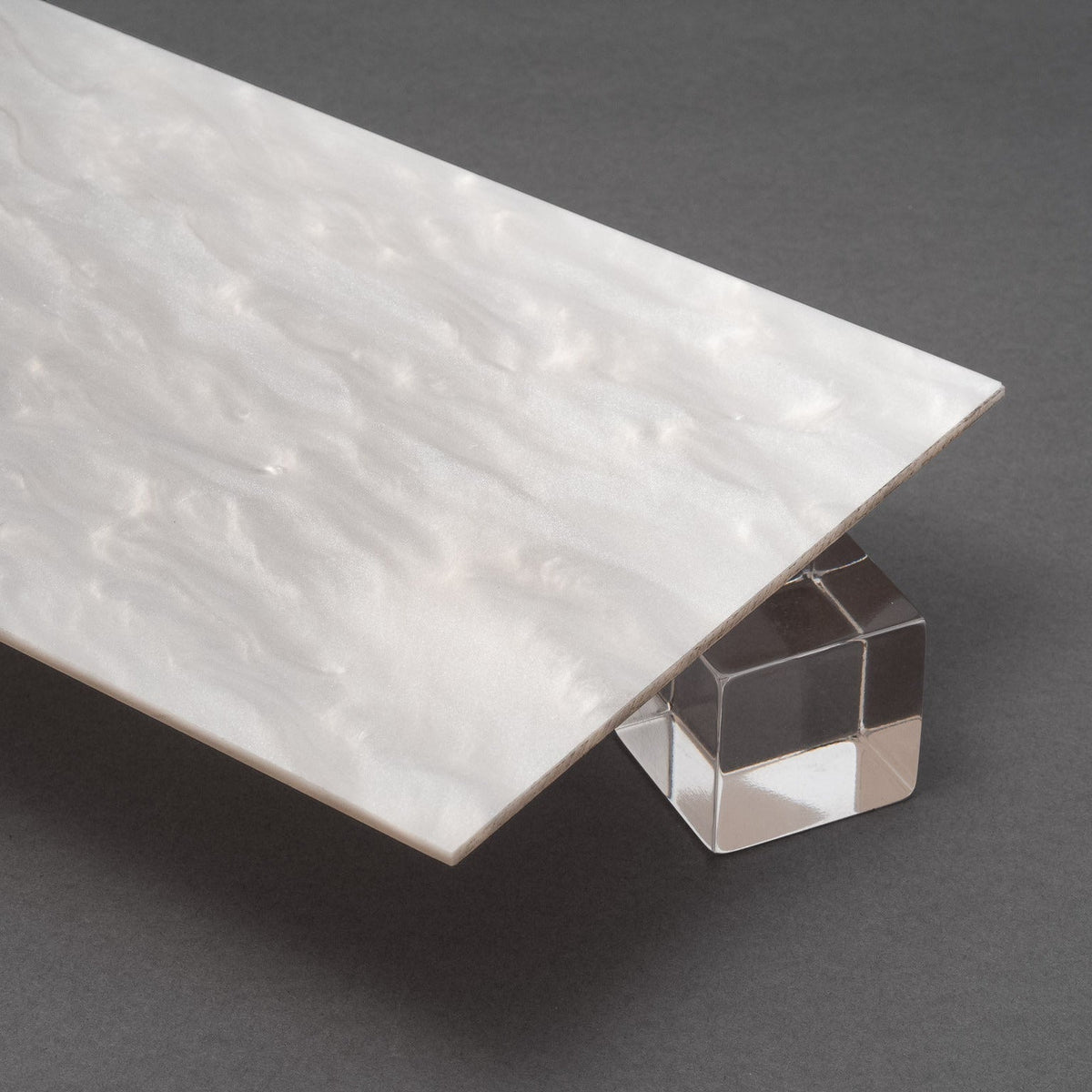 Marble White Pearl Acrylic Plexiglass Sheet, Top view - Canal Plastics Center