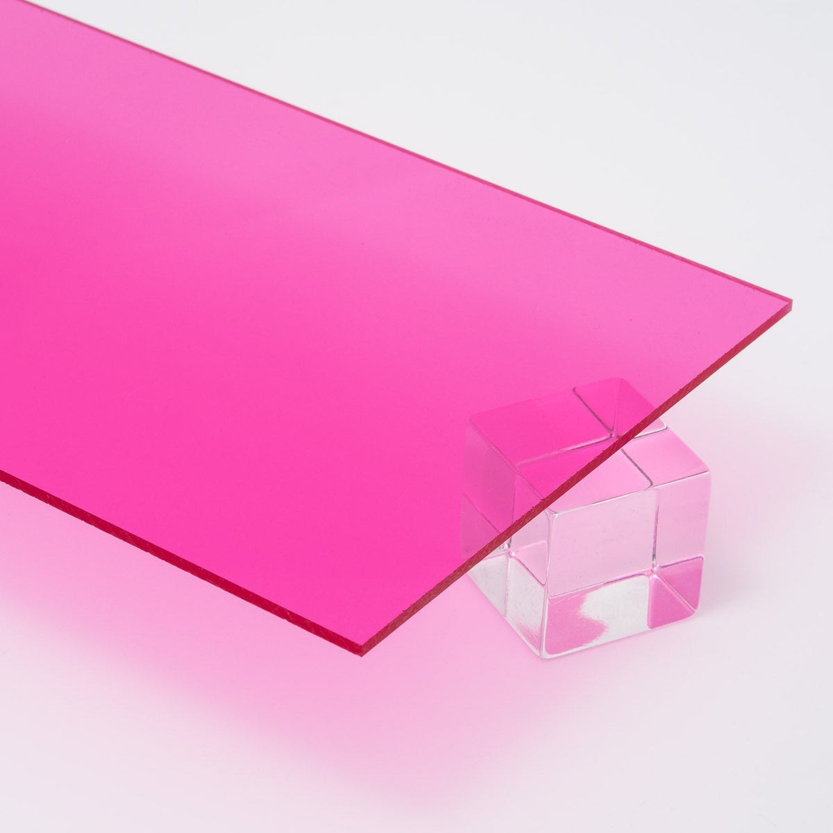 Magenta Transparent Acrylic Plexiglass Sheet, Top view - Canal Plastics Center