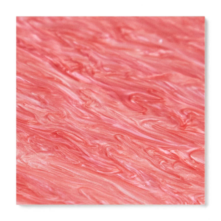P008 Molten Red Pearl Acrylic Plexiglass Sheet, Swatch view - Canal Plastics Center