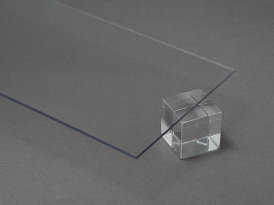 Canal Plastics Center Clear polycarbonate sheet impact-resistant comparable to Lexan and Makrolon useful in construction, automotive, safety and security, and electronics applications