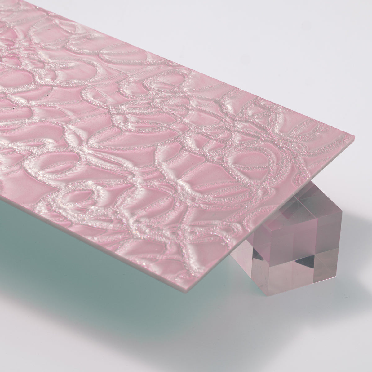 Blush Lace Acrylic Plexiglass Sheet, Top view - Canal Plastics Center