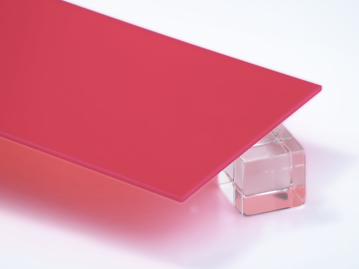 Pink Neon Translucent Acrylic Plexiglass Sheet, color 3557