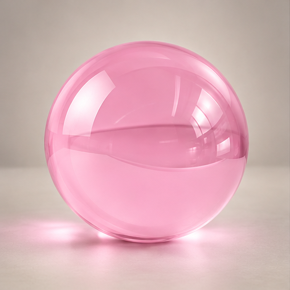 Canal Plastics Center Pink Transparent Acrylic Sphere, wide view, bright background - for decorative and artistic uses to scientific and industrial purposes such as displays and visual merchandising, art installations and sculptures, photography props and effects, home decor, costume and prop making, optical applications, model making and prototyping, furniture accessories and more