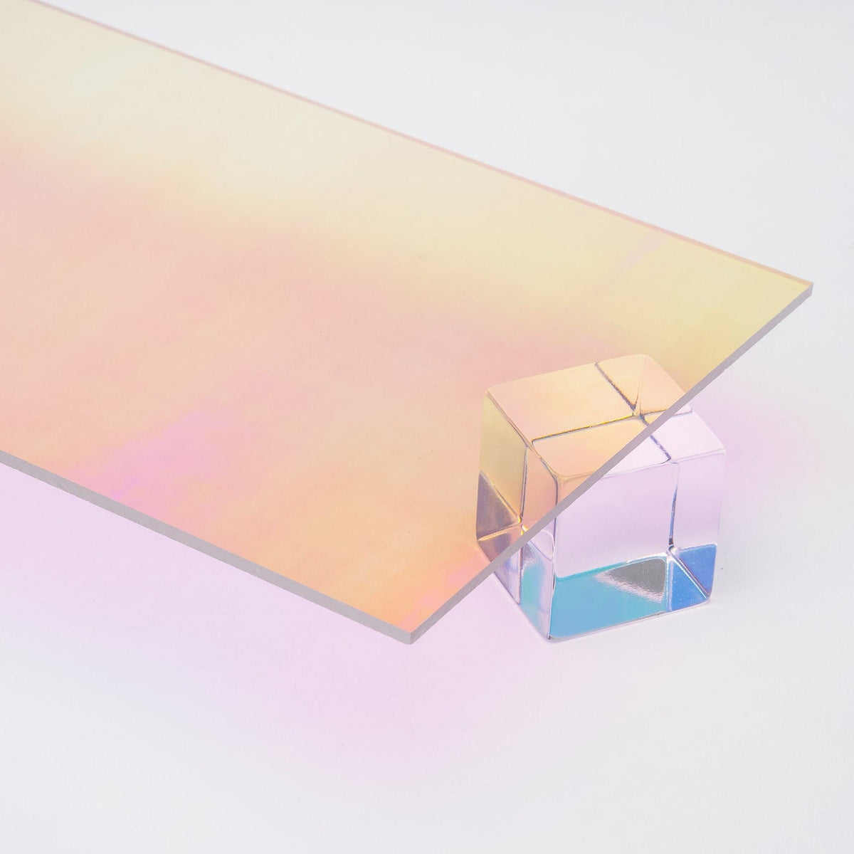 Radiant Iridescent Acrylic Plexiglass Sheet, Top view - Canal Plastics Center