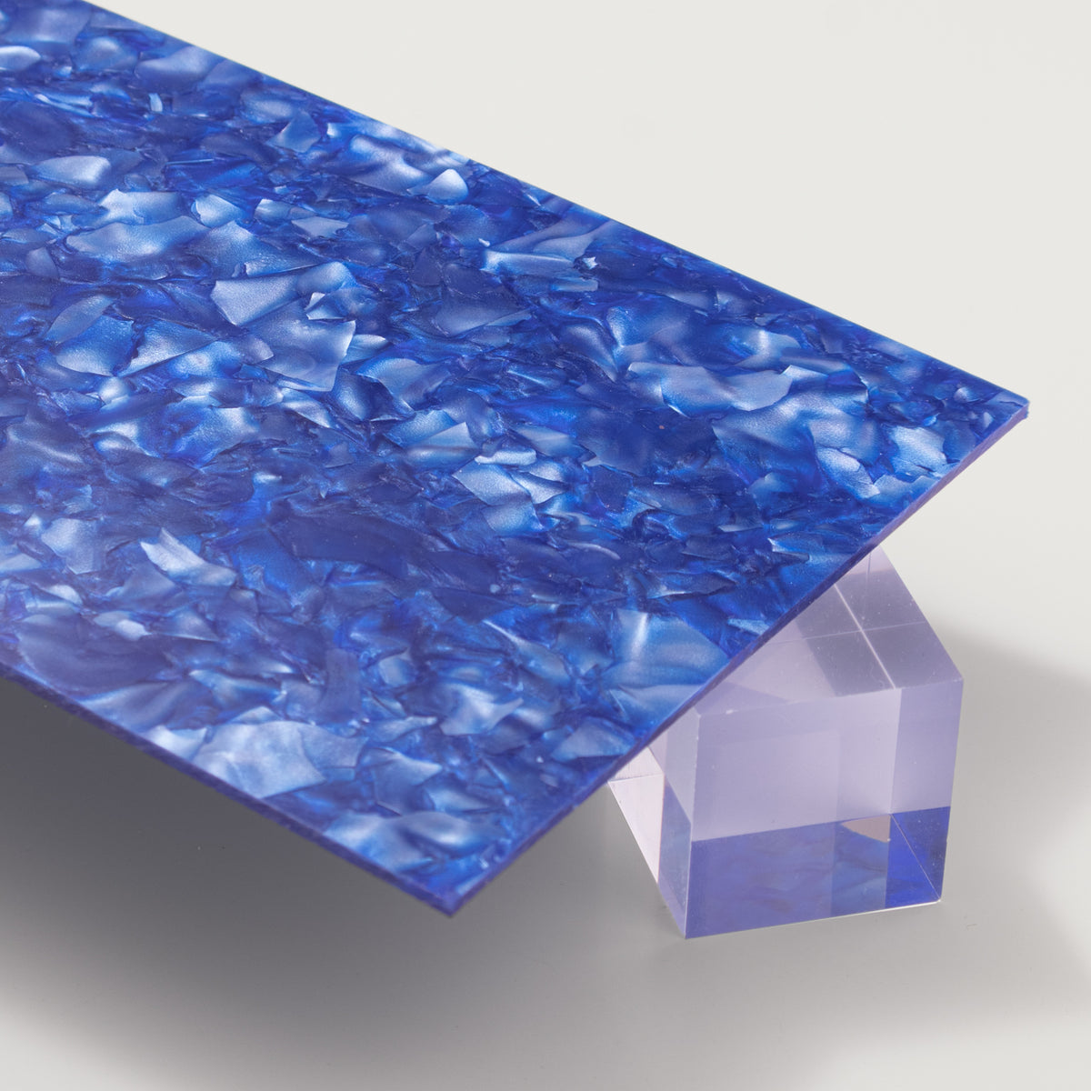 Sapphire Blue Shattered Acrylic Plexiglass Sheet, Top view - Canal Plastics Center