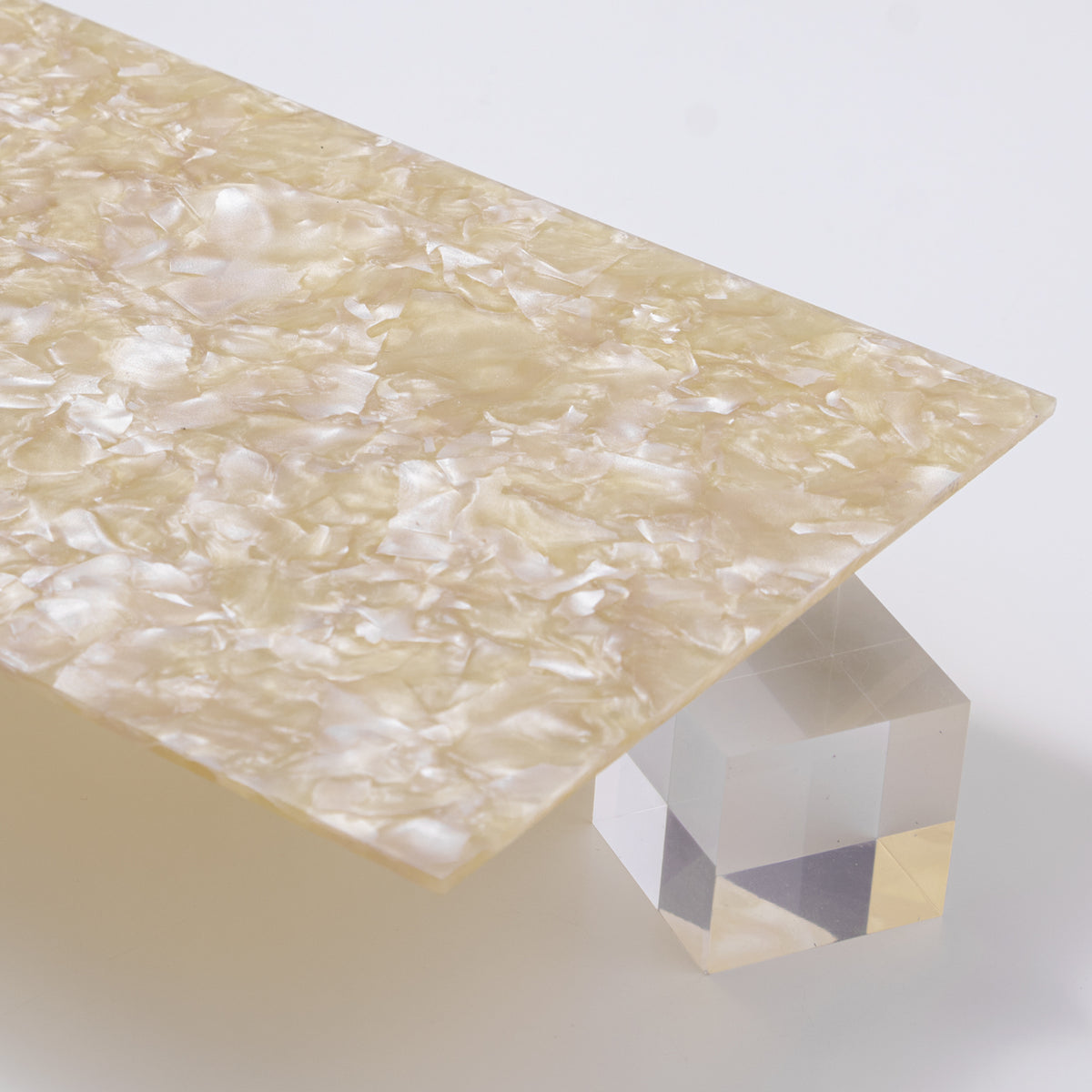 Champagne Gold Shattered Acrylic Plexiglass Sheet, Top view - Canal Plastics Center