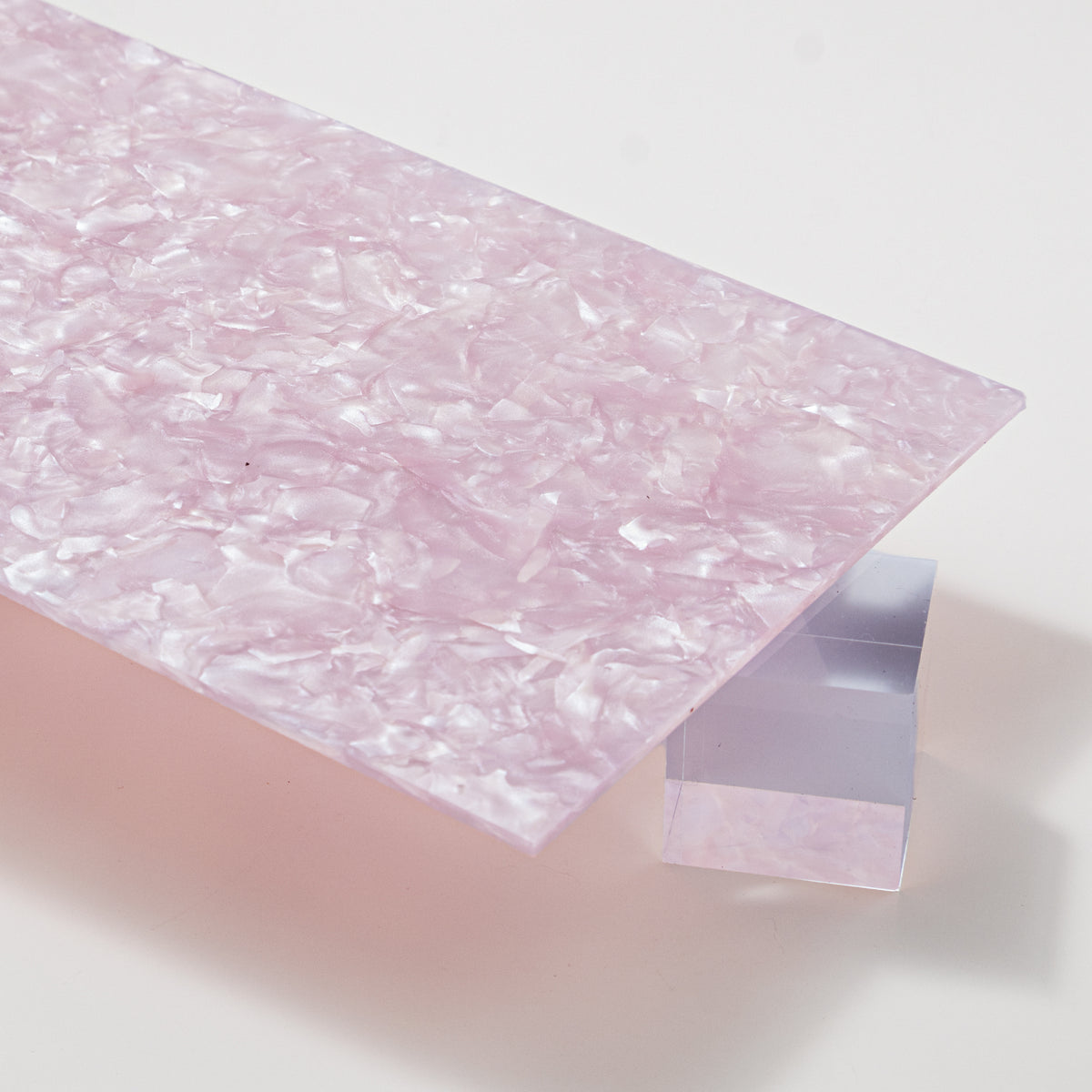 Peony Pink Shattered Acrylic Plexiglass Sheet, Top view - Canal Plastics Center