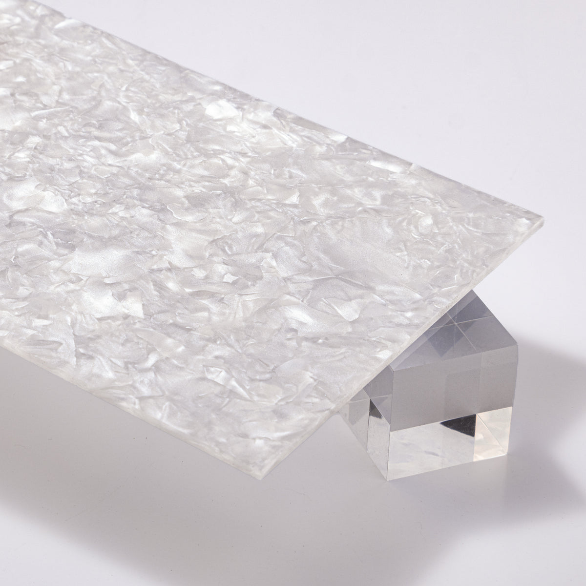 Moonstone White Shattered Acrylic Plexiglass Sheet, Top view - Canal Plastics Center