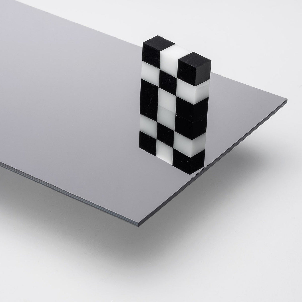 Two Sided Mirror Acrylic Plexiglass Sheet, Top view - Canal Plastics Center