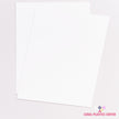 White Matte HIPS styrene sheets on off-white background – lightweight printable plastic - Canal Plastics Center