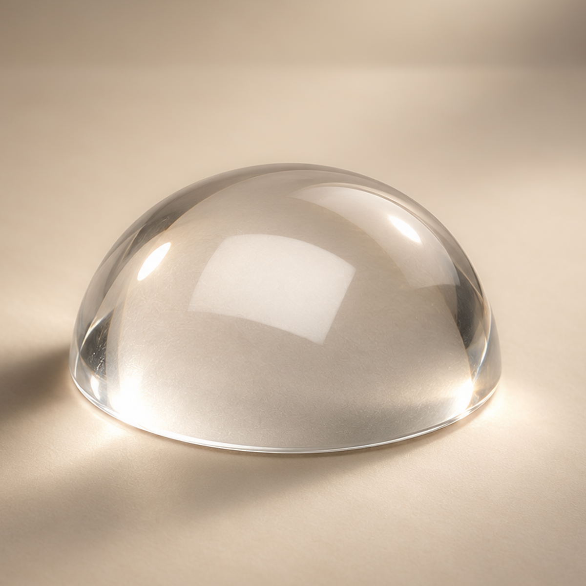 Clear acrylic cabochon dome, Product view - Canal Plastics Center