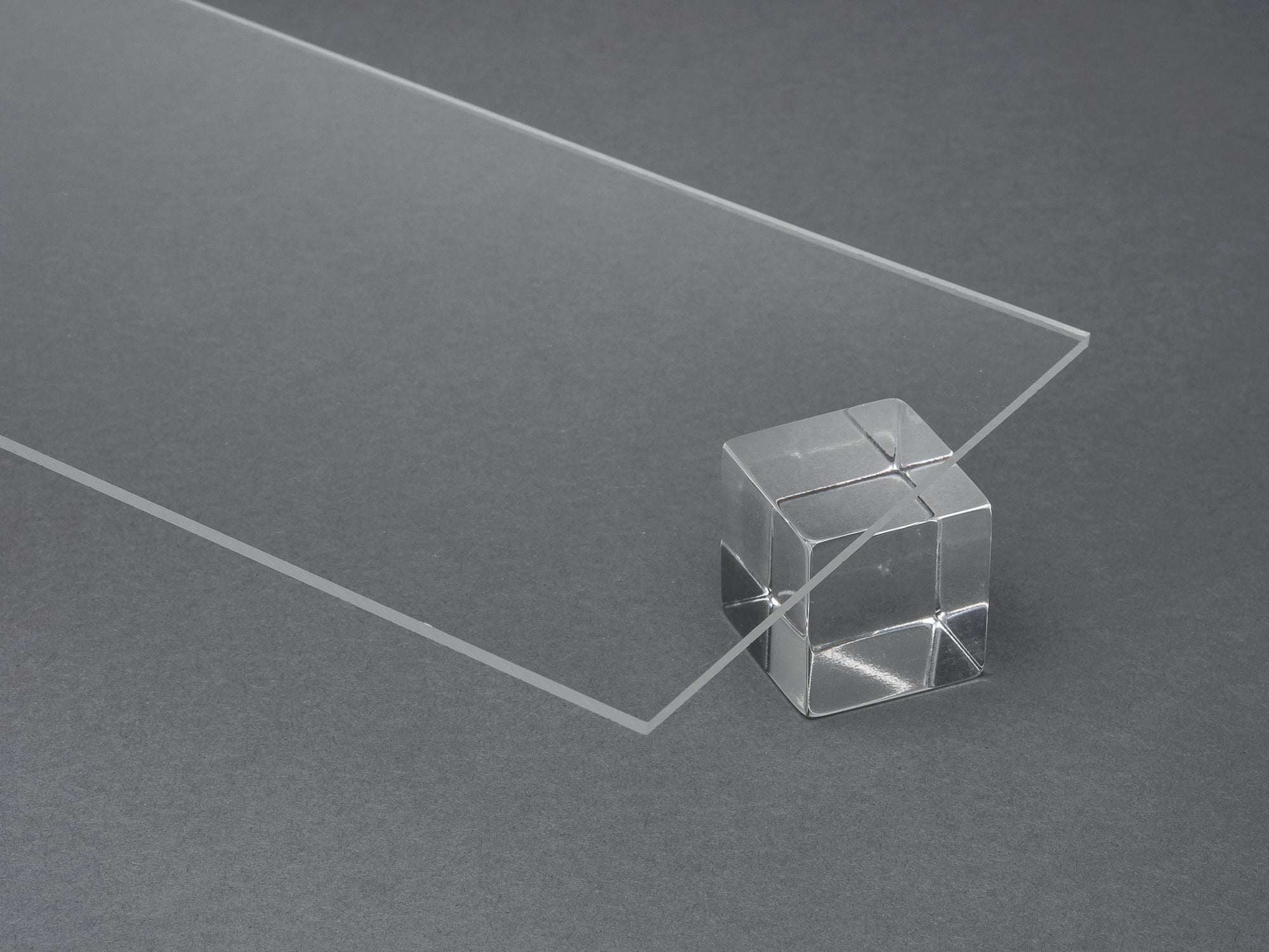 Clear Colorless Acrylic Plexiglass Sheet, Top View