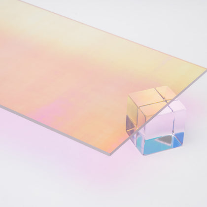 Radiant Iridescent Acrylic Plexiglass Sheet, Top view