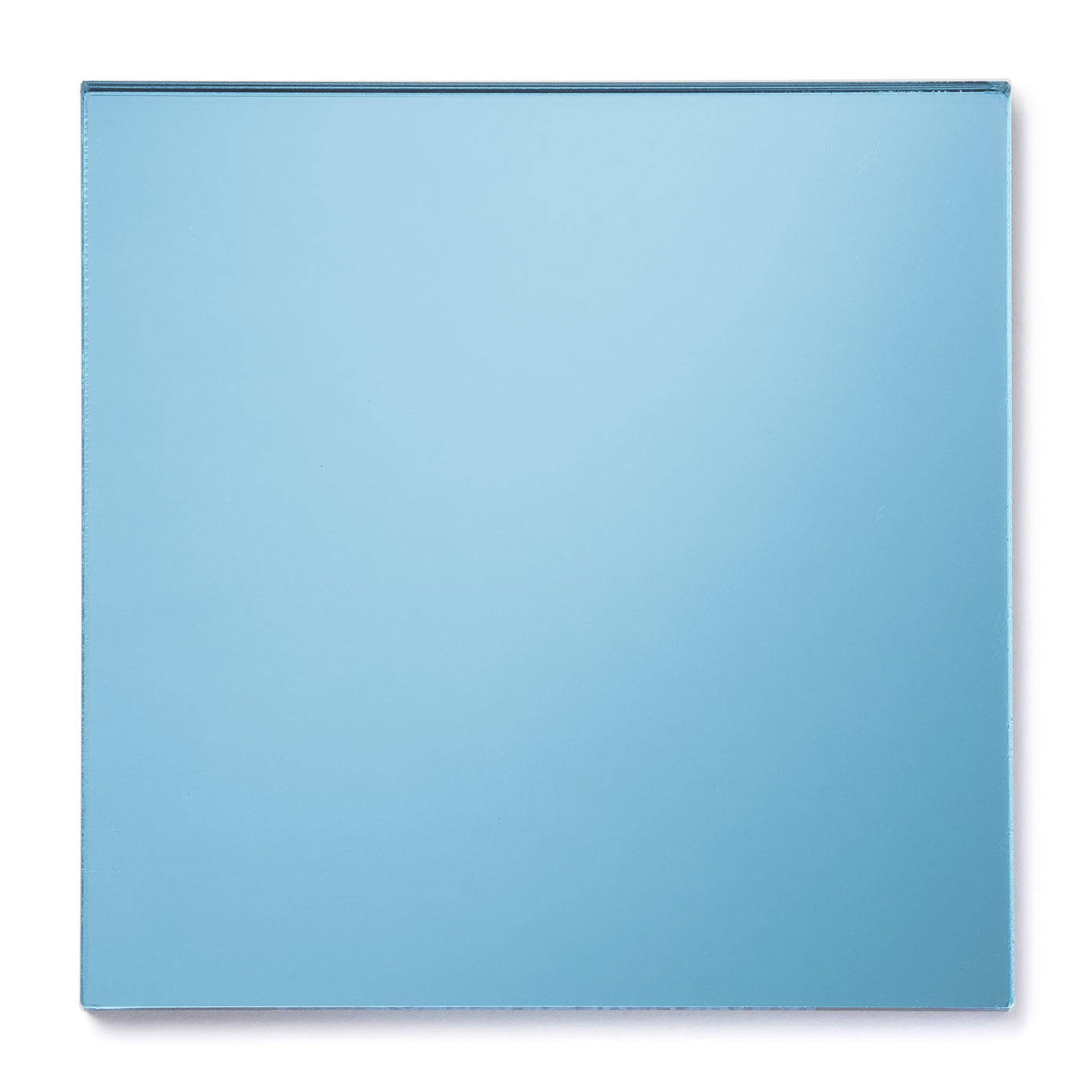 Light blue shop mirror