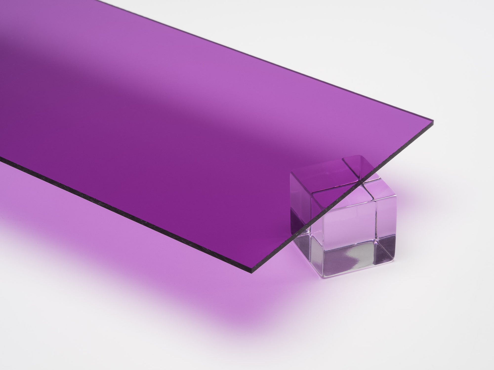 Purple Transparent Acrylic Plexiglass Sheet, Top view
