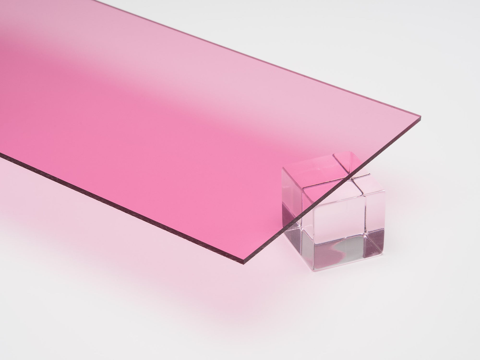 Pink Transparent Acrylic Plexiglass Sheet | Canal Plastics Center