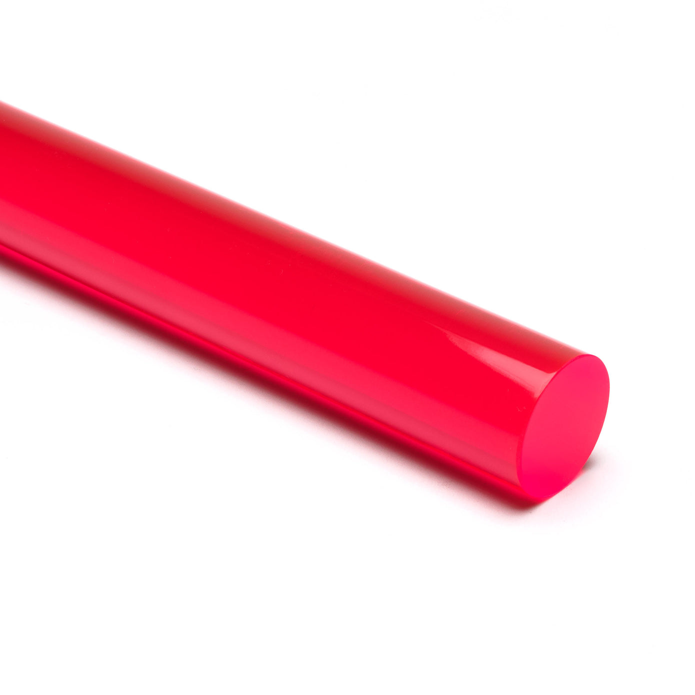 Pink-Red Fluorescent Acrylic Round Rod – Canal Plastics Center