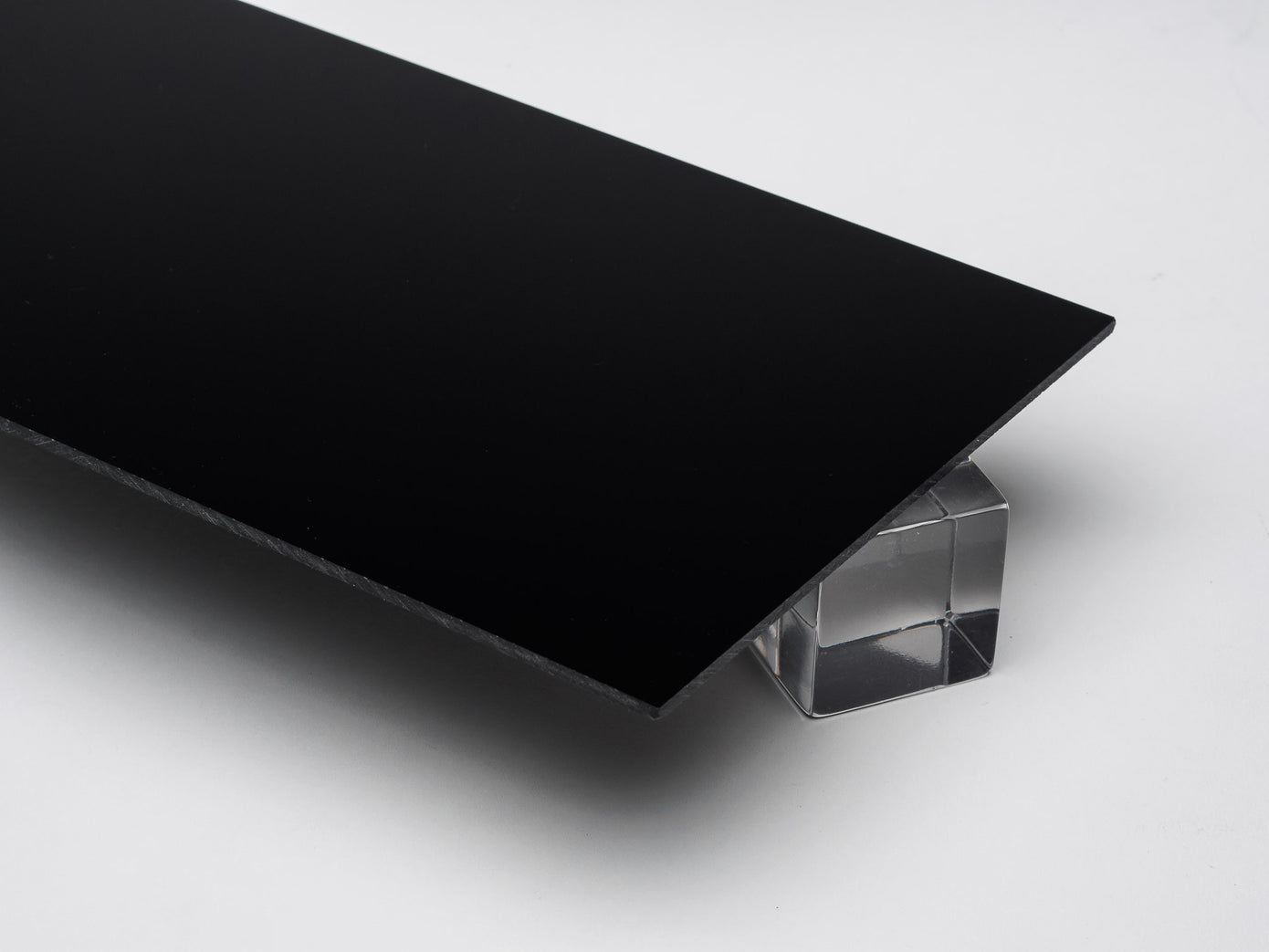 Black acrylic outlet table top