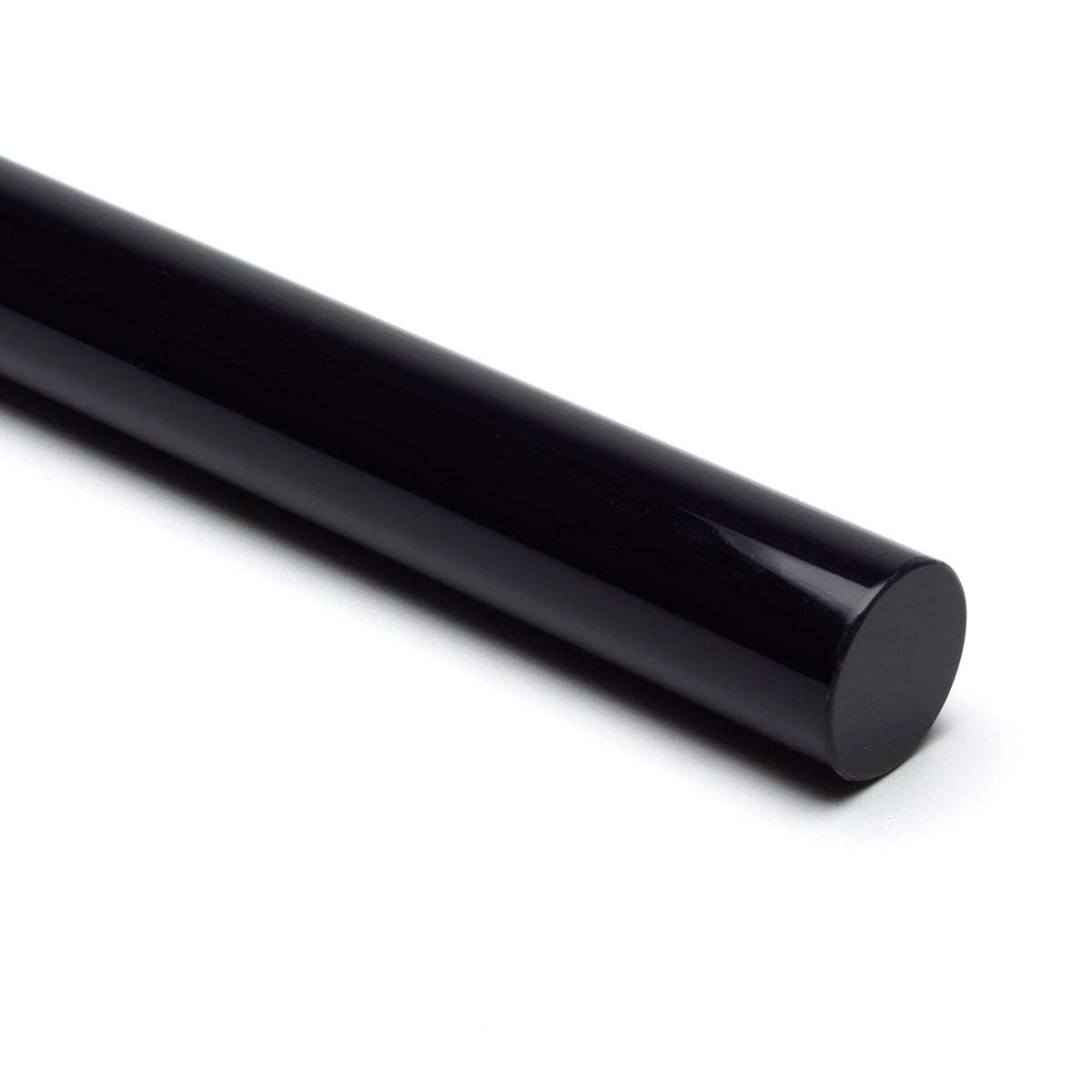 Black Opaque Acrylic Round Rod