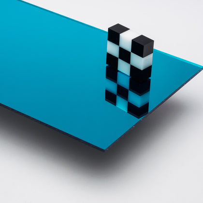 Blue Mirror Acrylic Plexiglass Sheet, color 2069
