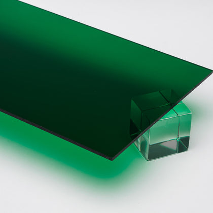 Green Transparent Acrylic Plexiglass Sheet, Top view