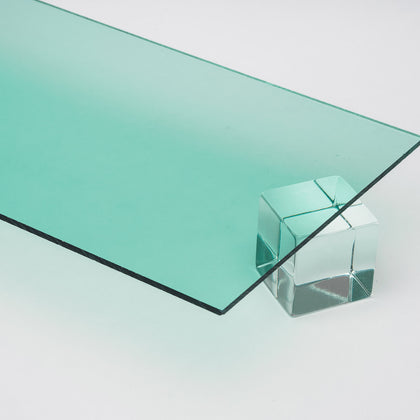 Light Green Transparent Acrylic Plexiglass Sheet, Top view