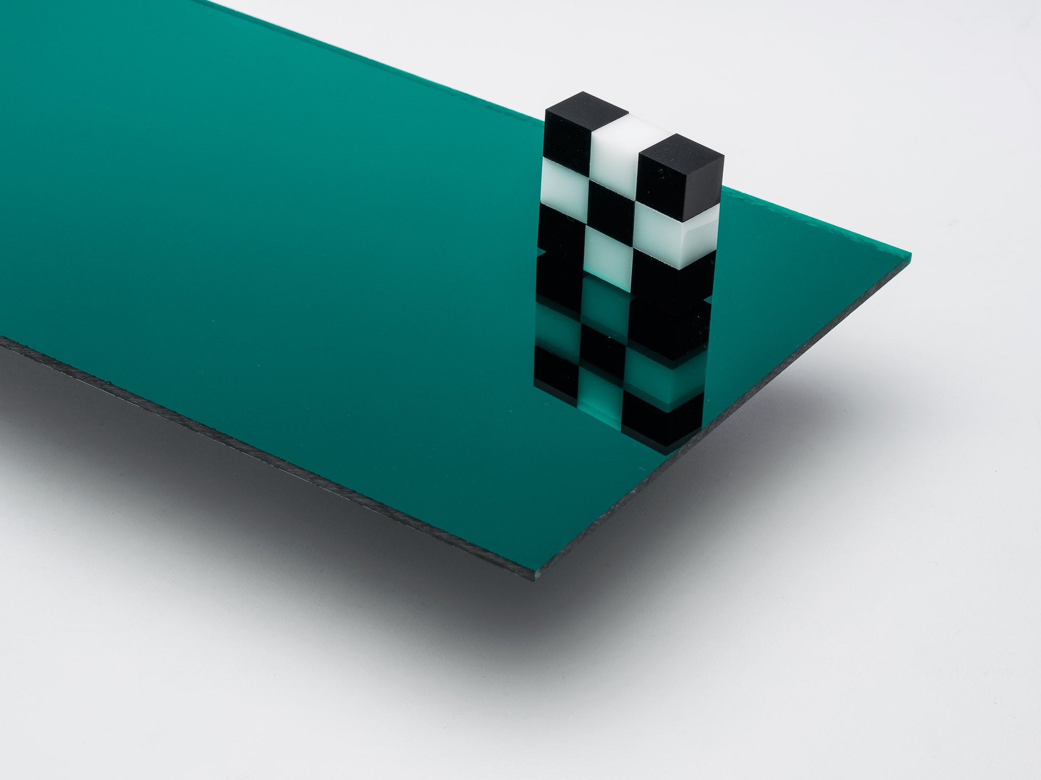 Teal Mirror Acrylic Plexiglass Sheet, color 2120