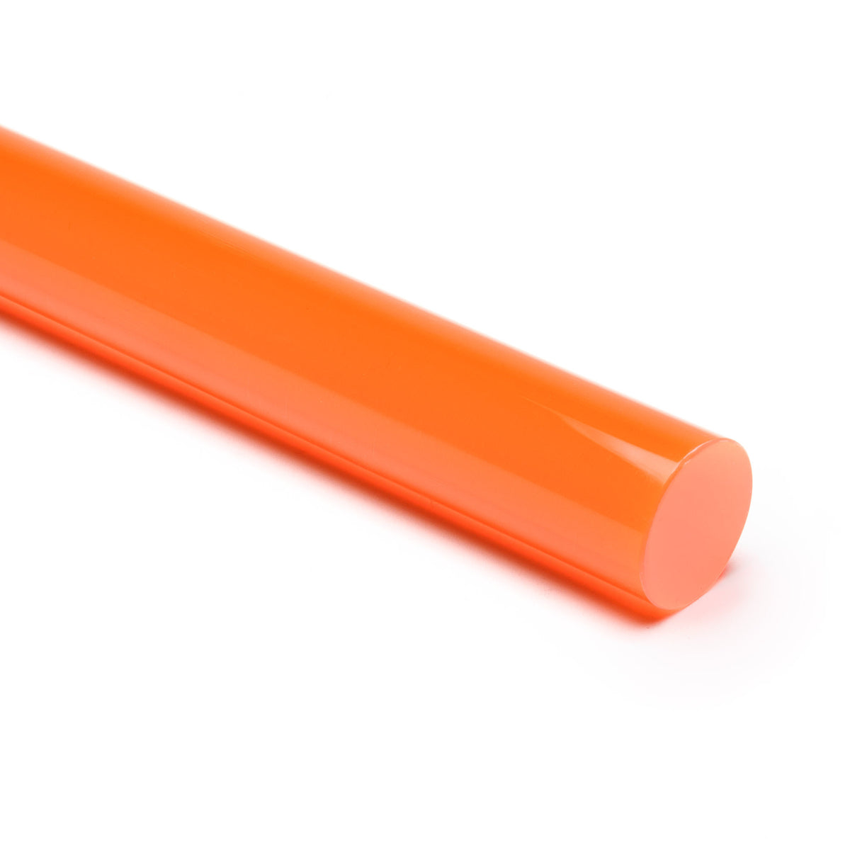 Orange Fluorescent Acrylic Round Rod