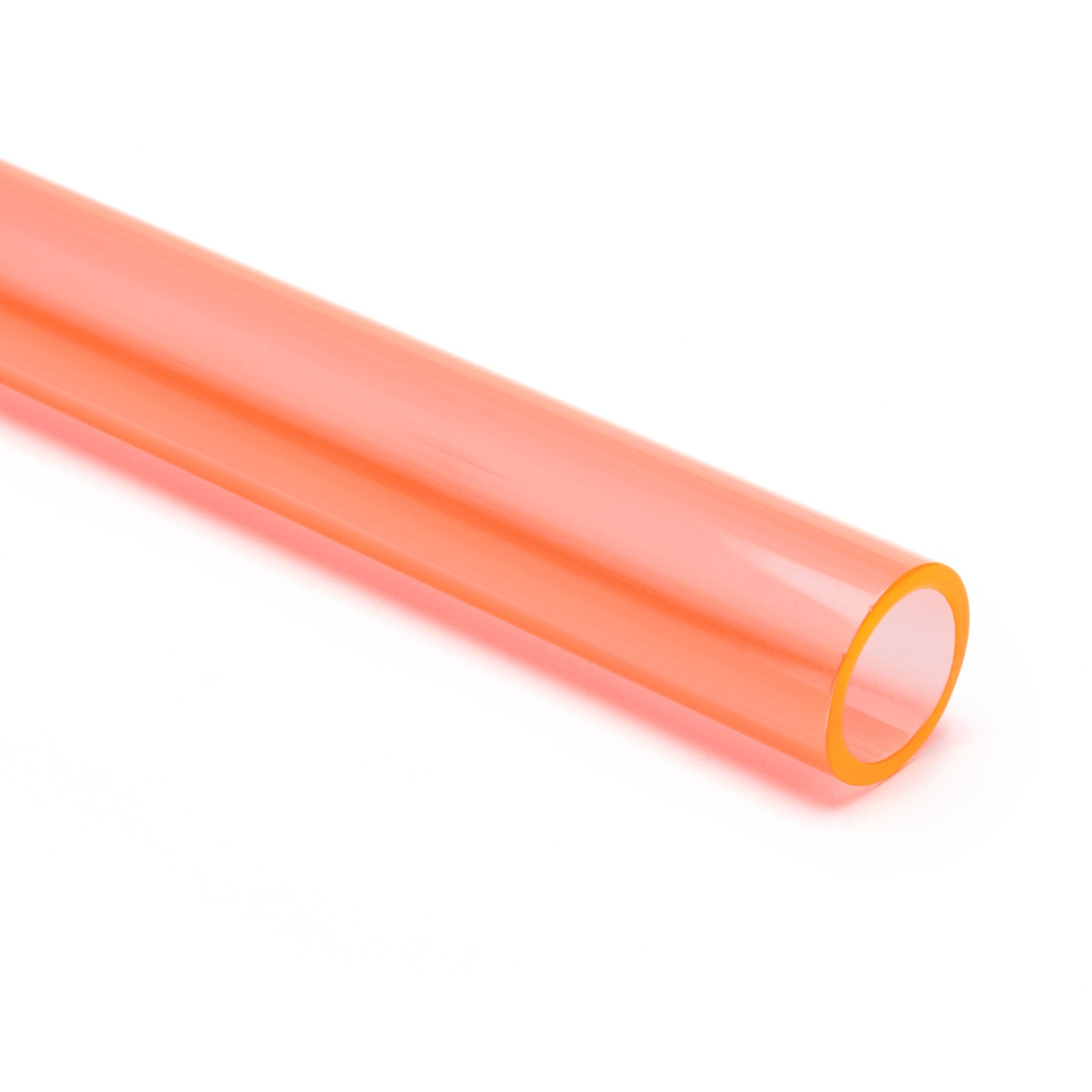 Orange Fluorescent Acrylic Round Tube