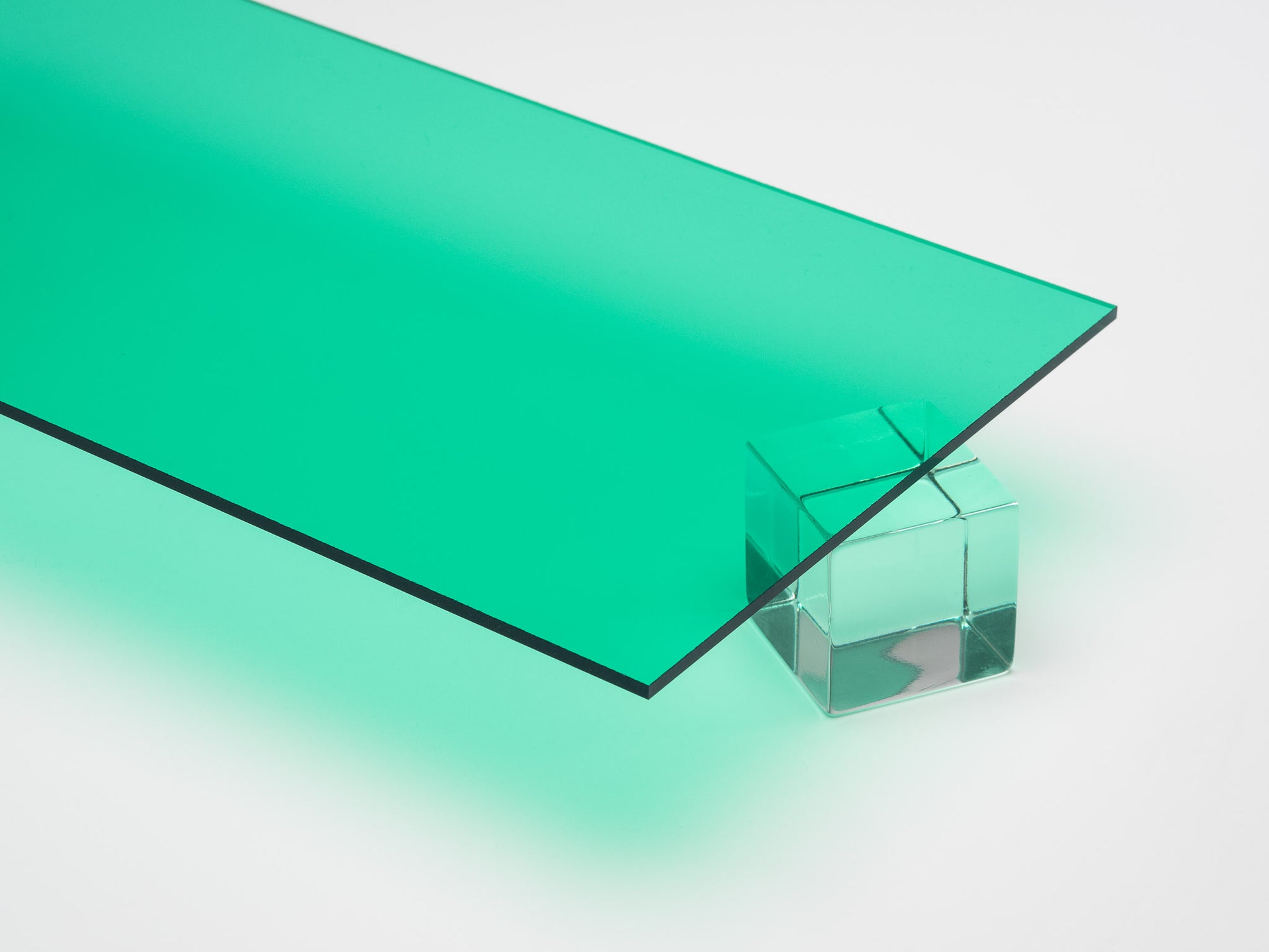 Mint Green Transparent Acrylic Plexiglass Sheet, Top view