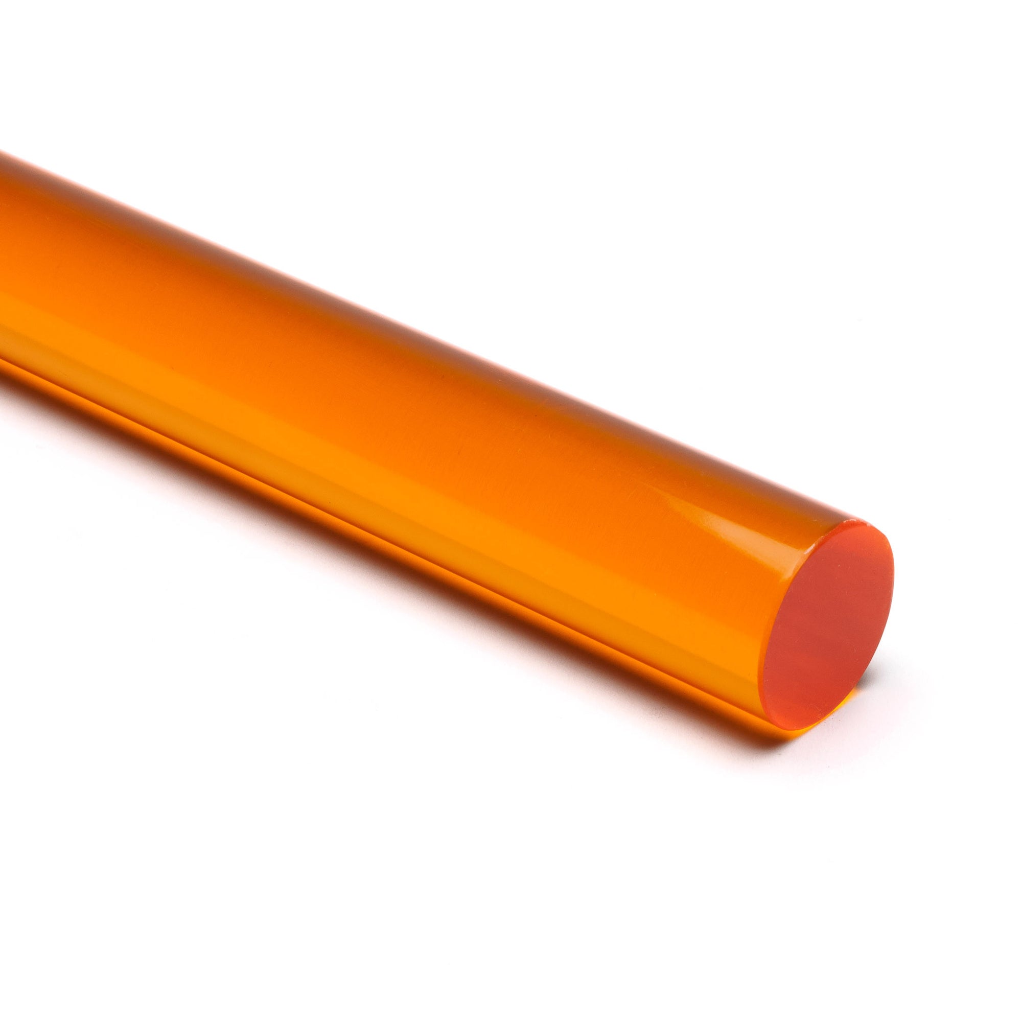 Amber Transparent Acrylic Round Rod