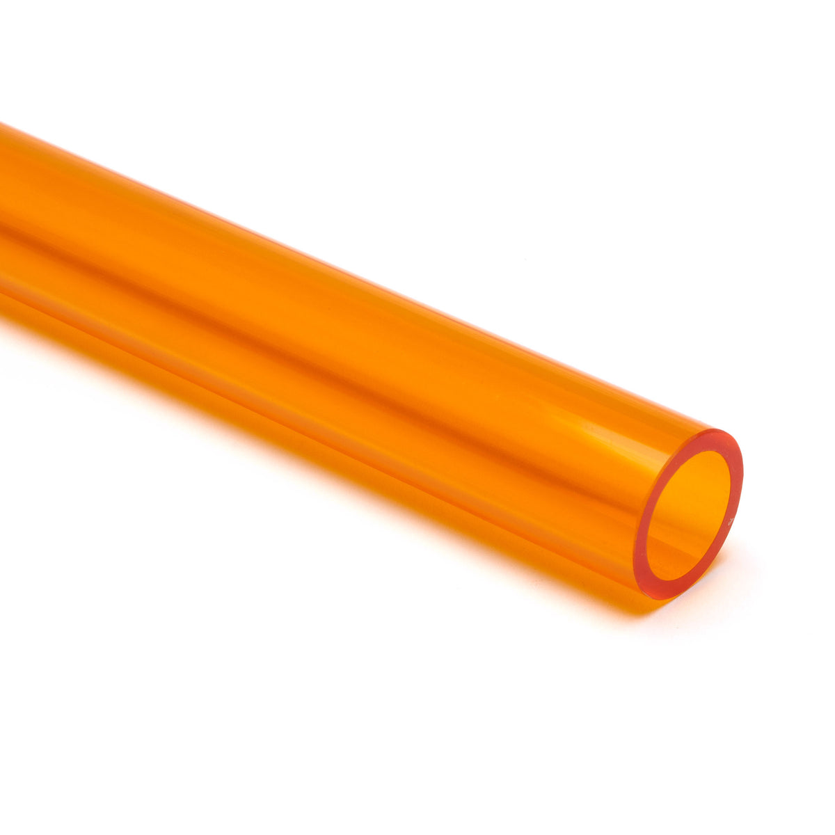 Amber Transparent Acrylic Round Tube