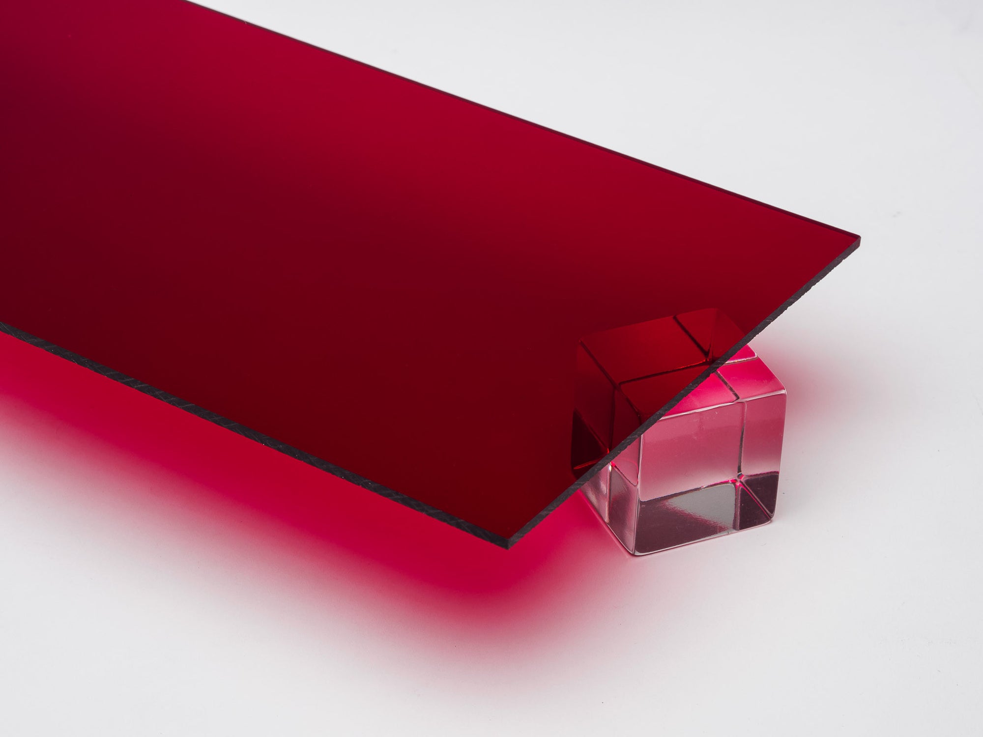 Red Transparent Acrylic Plexiglass Sheet | Canal Plastics Center