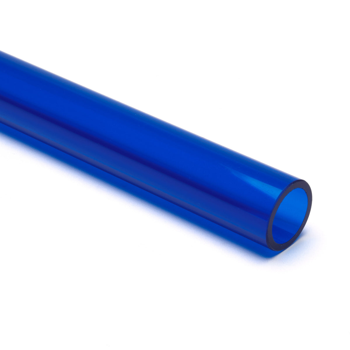Blue Transparent Acrylic Round Tube