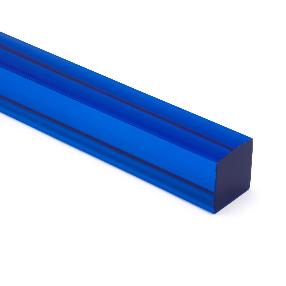 Blue Transparent Acrylic Square Rod | Canal Plastics Center