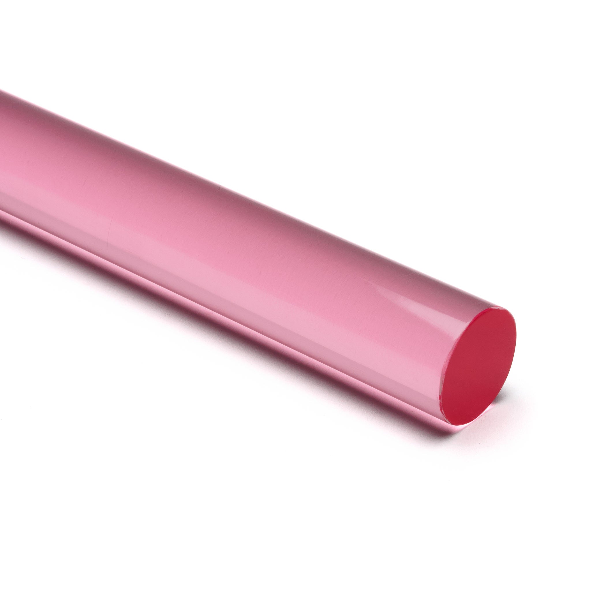 Pink Transparent Acrylic Round Rod
