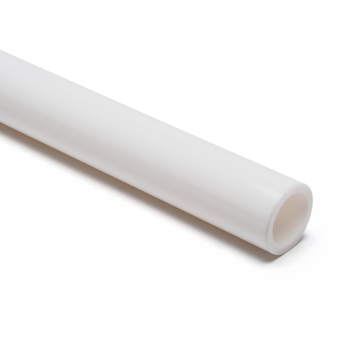 White Opaque Acrylic Round Tube
